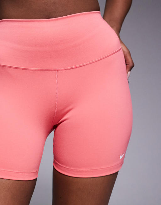 Nike One high rise 5-inch shorts in red, 4 of 5