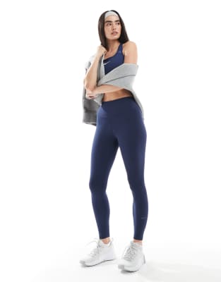 Nike - One Training - 7/8-Leggings in Marineblau