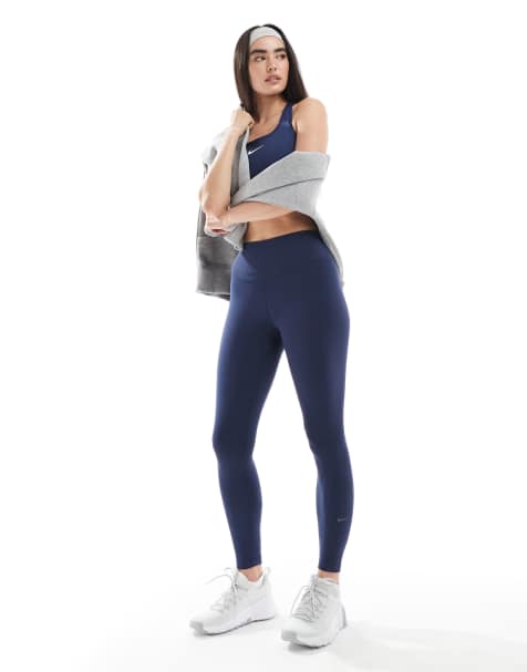 Nike One Training 7/8 leggings in navy - view 1