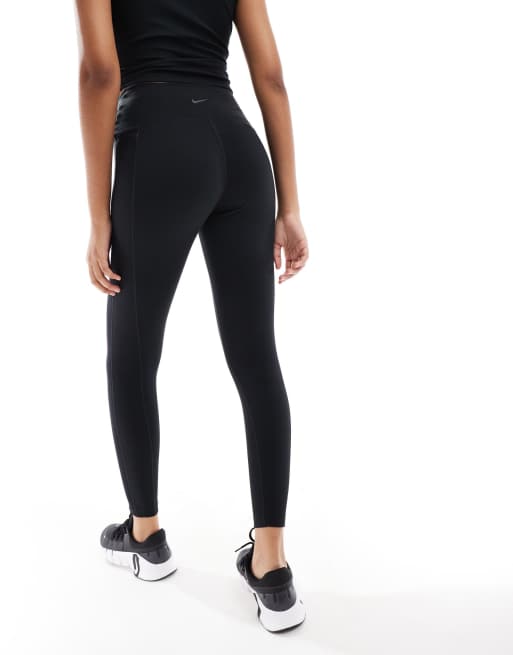 Nike – One Training – 7/8-Leggings in Schwarz mit hohem