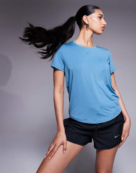 Nike One Training classic t-shirt in blue - view 1