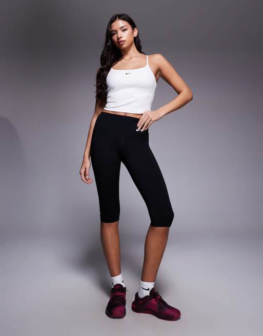 Nike - One Training - Débardeur en tissu Dri-FIT avec soutien-gorge intégré - Blanc, 3 de 4