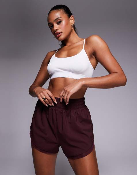 Nike One Training Dri-FIT 3-inch shorts in burgundy - view 1