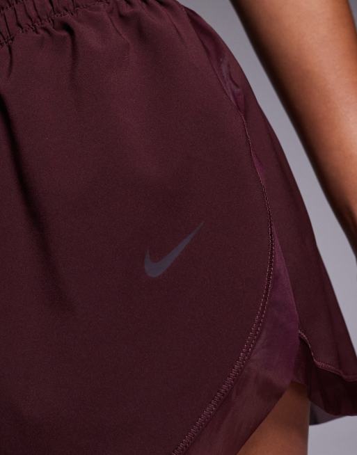 Nike One Training Dri-FIT 3-inch shorts in burgundy | ASOS