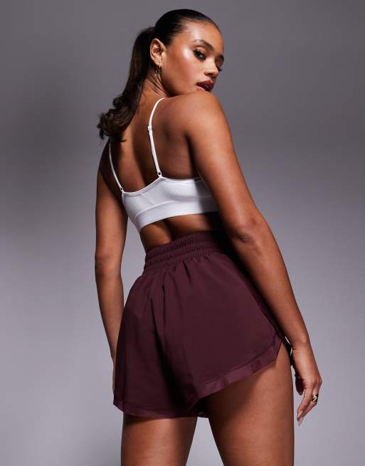 Nike One Training Dri-FIT 3-inch shorts in burgundy | ASOS
