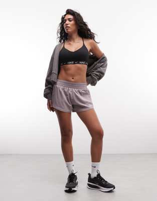 Nike One Training Dri-fit 3-inch Shorts In Brown