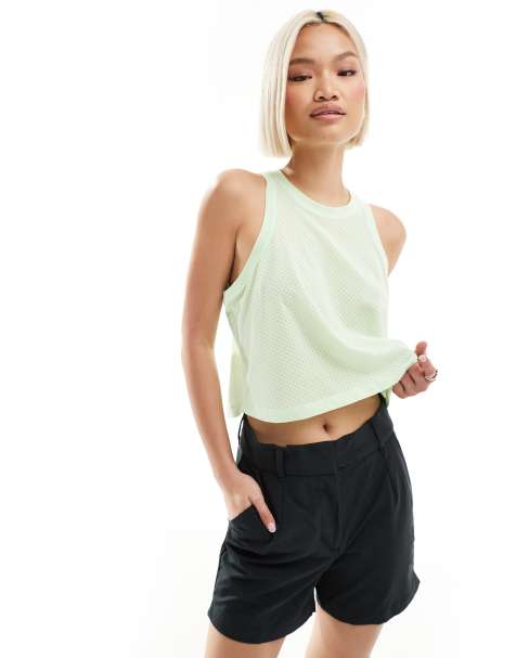 Nike One Training Dri-Fit breath mesh tank top in green - view 1
