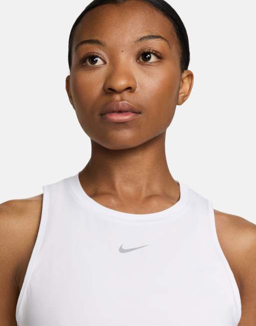 Nike One Training Dri-Fit classic tank top in white | ASOS