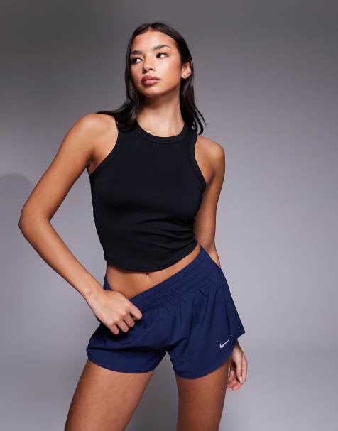Nike One Training Dri-FIT cropped vest in black