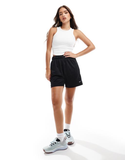 ★★Nike★★ One Fitted Dry Fit Crop Tank Top W White Black Nike | One Fitted Dri-FIT Cropped Tank Top - White | The
