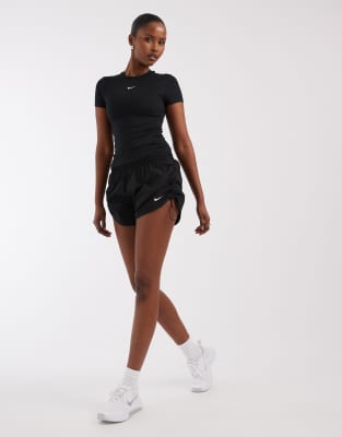 Nike One Training Dri-fit High Rise 5 Inch Shorts In Black