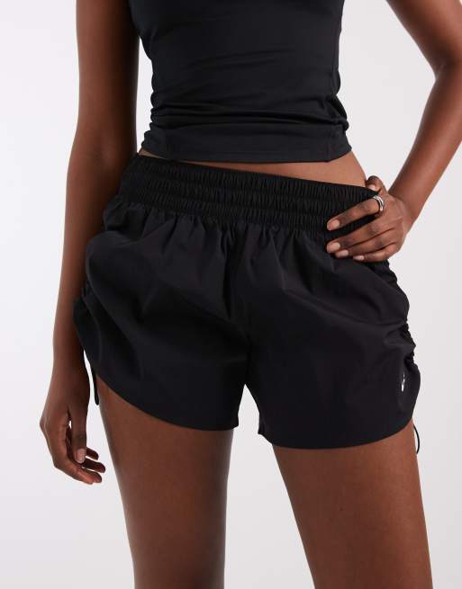 Nike One Training Dri-FIT high rise 5 inch shorts in black , 3 of 5