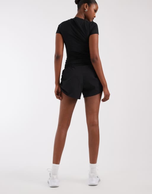 Nike One Training Dri-FIT high rise 5 inch shorts in black , 5 of 5