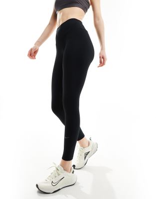 Nike One Training Dri-Fit high rise 7/8 leggings in black