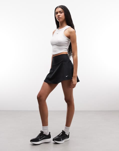 Nike One Training Dri-FIT high rise skirt in black - view 1