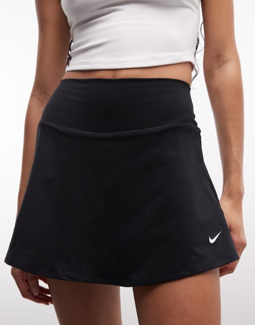 Nike One Training Dri-FIT high rise skirt in black , 3 of 5