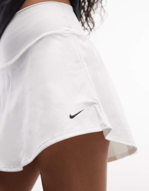 Nike One Training Dri-Fit high rise skirt in white  , 4 of 5