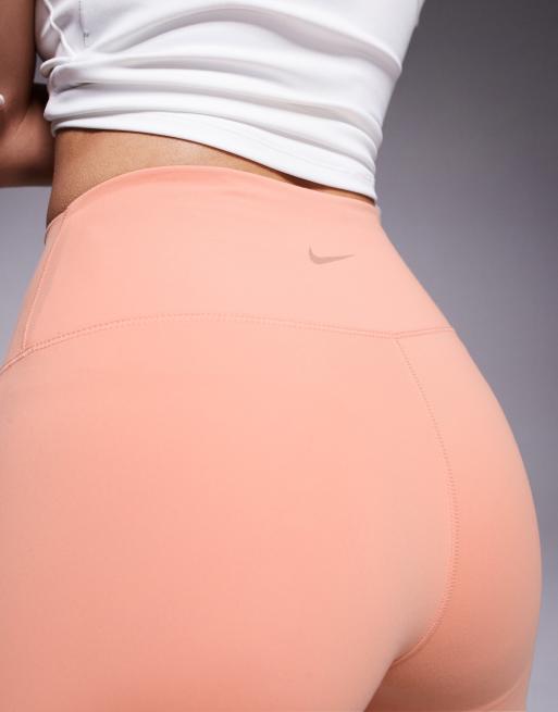 Nike One Training Dri-FIT high waist 5-inch shorts in orange, 4 of 5
