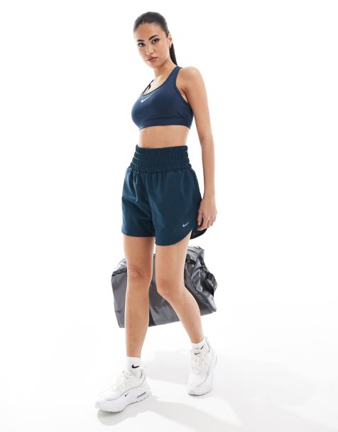 Nike One Training Dri-FIT high waisted 3 inch shorts in navy - view 1