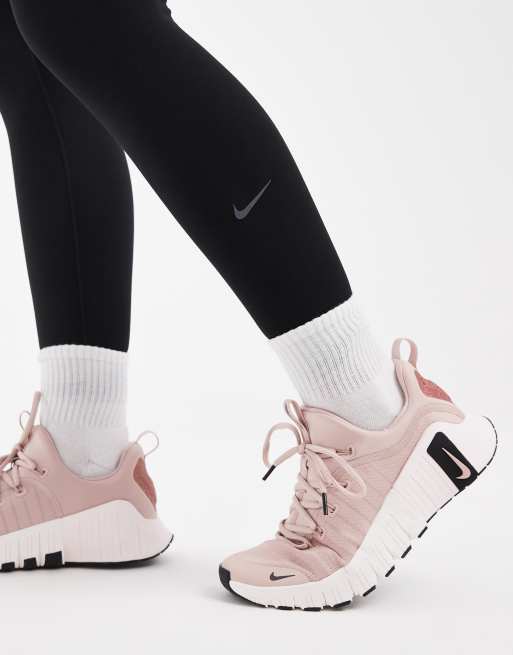 Nike One Training Dri-FIT high waisted 7/8 leggings in black, 2 of 5