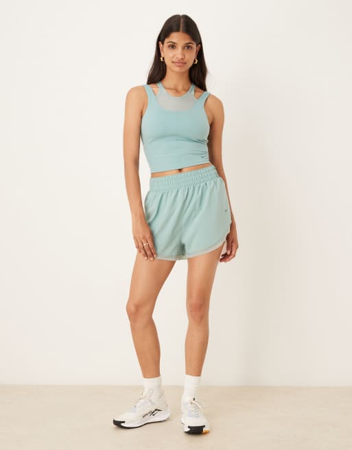 Nike One Training Dri-FIT layered vest in light blue