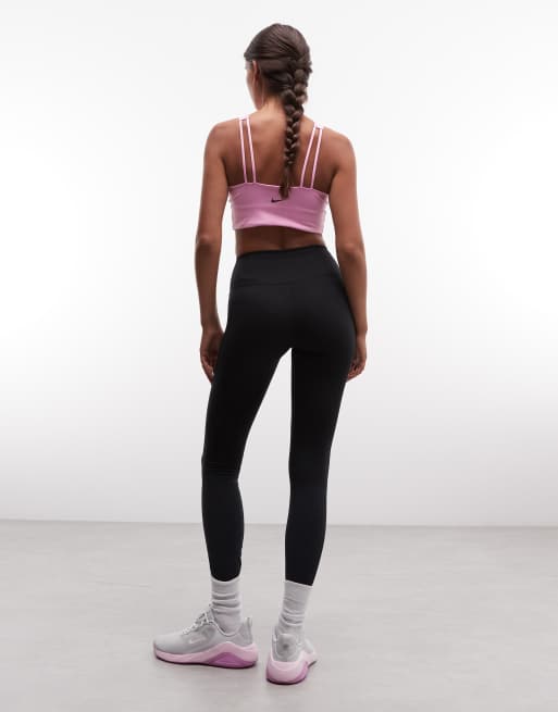 Nike - One Training - Dri-FIT - Legging met naadloze voorkant en hoge taille in zwart, 5 van 5