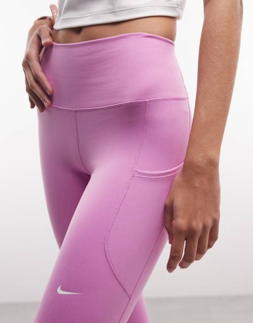 Nike One Training Dri-Fit leggings in pink, 5 of 5