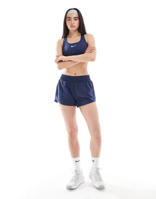 Nike One Training Dri-FIT mid rise 3 inch shorts in navy