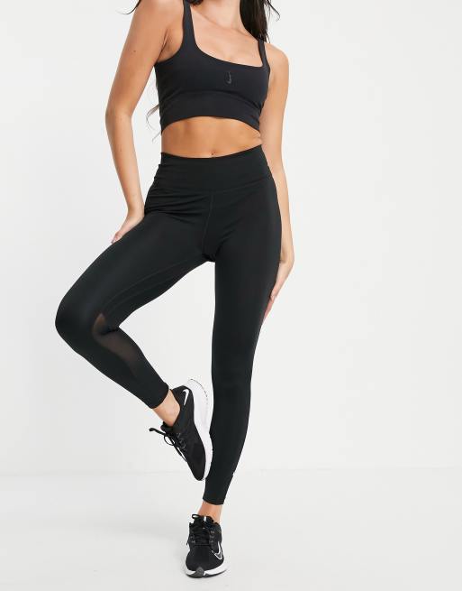 Nike Dri-FIT One Mid-Rise Shine Leggings - Black