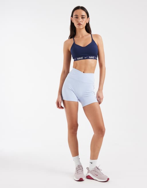 Nike - One Training Dri-FIT - Pantaloncini avvolgenti in vita blu da 13 cm, 2 di 5