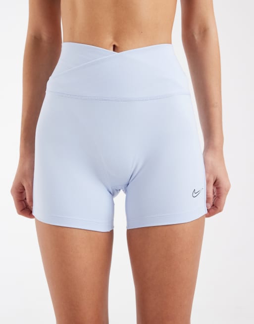 Nike - One Training Dri-FIT - Pantaloncini avvolgenti in vita blu da 13 cm, 3 di 5