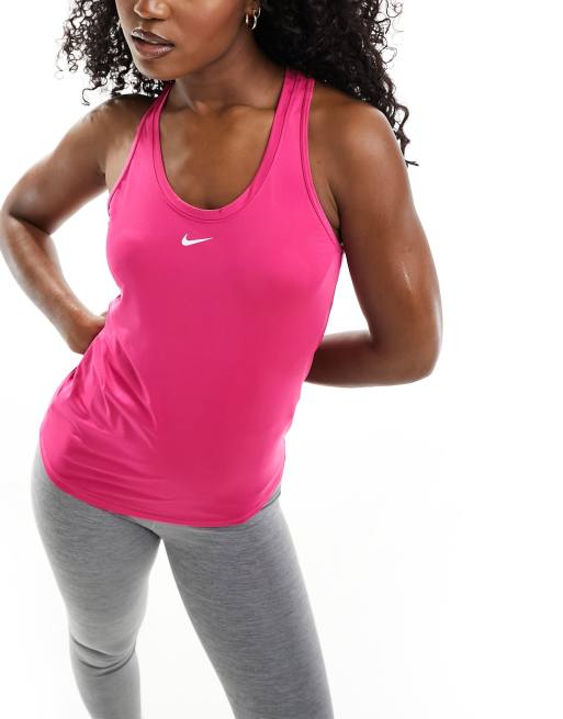 Nike – One Training Dri-FIT – Schmal geschnittenes Tanktop in Pink