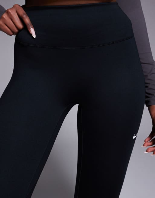 Nike One Training Dri-FIT seamless front high waisted leggings in black, 3 of 5