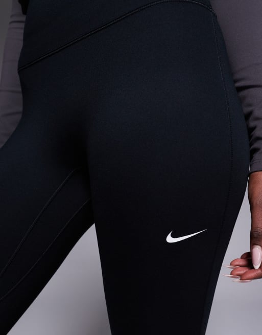 Nike One Training Dri-FIT seamless front high waisted leggings in black, 5 of 5
