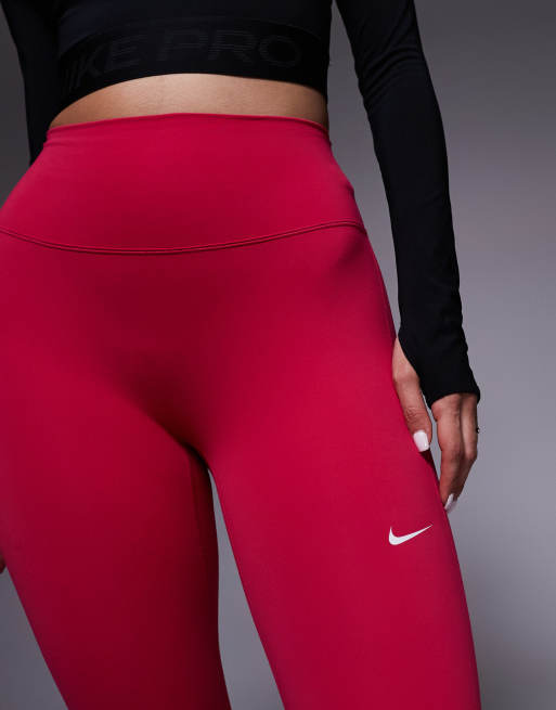 Nike One Training Dri-FIT seamless front high waisted leggings pink, 5 of 5
