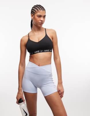 Nike - One Training Dri-FIT - Shorts in Blau mit gewickeltem Bund, 5 Zoll Schrittlänge