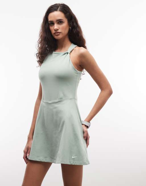 Nike One Training Dri-Fit sleeveless dress in light green  , 3 of 4