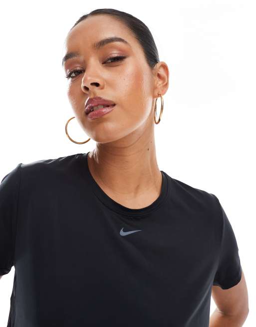 Nike One Training Dri-FIT slim t-shirt in black ASOS