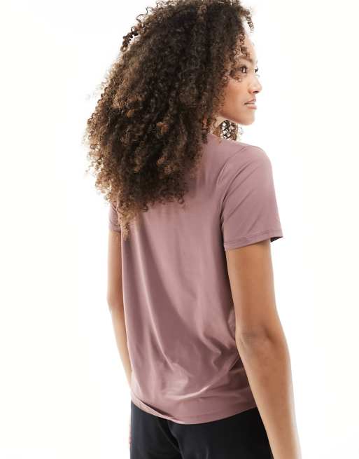 Nike One Training Dri FIT slim t shirt in smokey mauve STONE ASOS