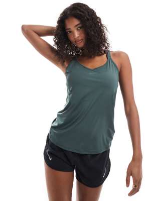 Nike Training Nike One Training Dri-FIT strappy vest in green