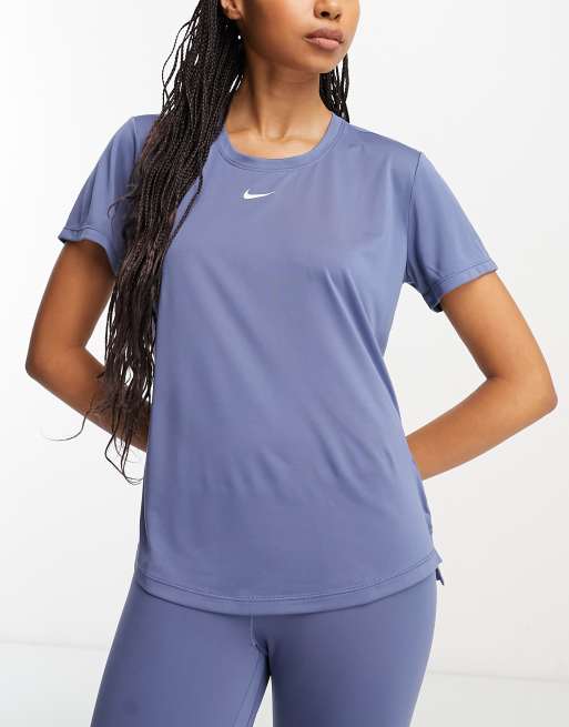 Nike Performance TEE YOGA - Long sleeved top - diffused blue/blue