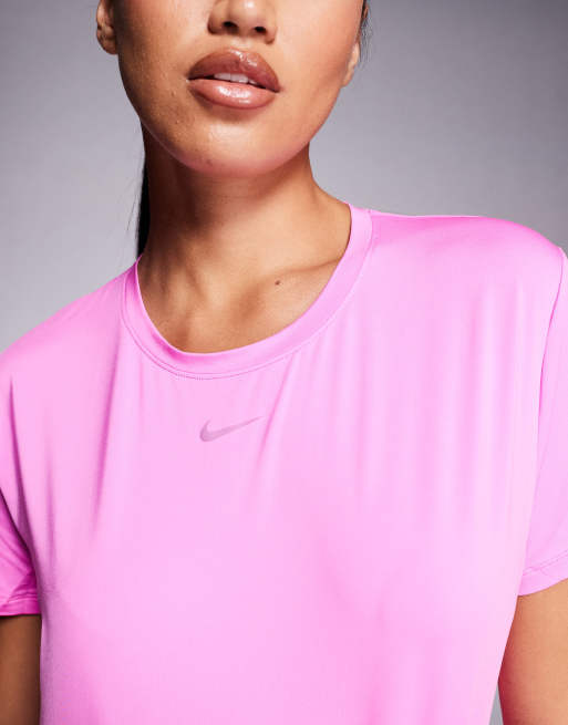 Nike One Training Dri-FIT T-shirt in pink, 3 of 4