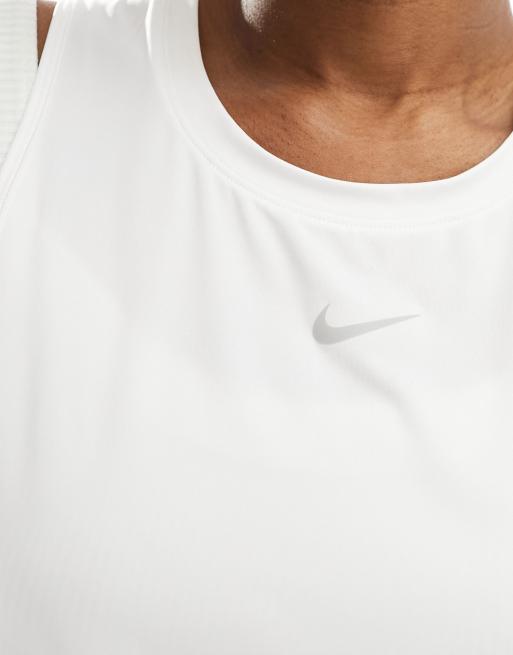 Nike One Training Dri-FIT tank top in white, 4 of 4