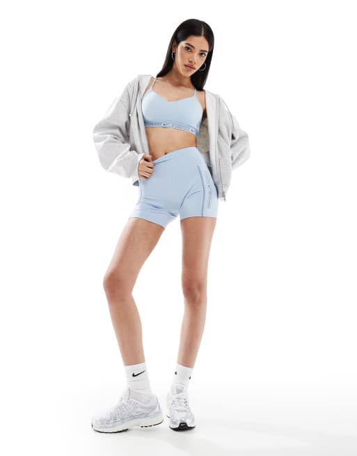 Nike One Training – Gym Life – Jasnoniebieskie szorty Dri-FIT o długości 5 cali z podwyższonym stanem i logo Swoosh