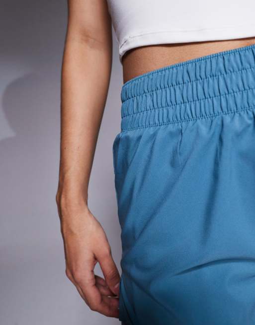 Nike One Training high rise 3 inch shorts in blue, 4 of 5