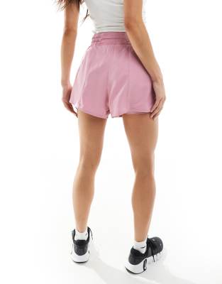 Shop Nike One Training High Rise 3 Inch Shorts In Pink
