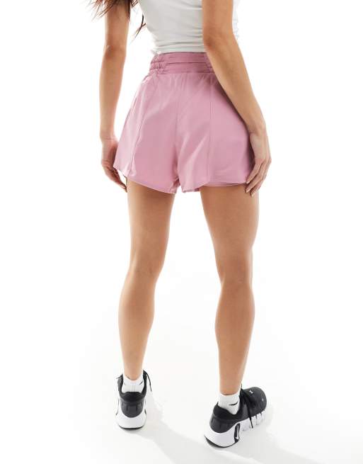 Nike One Training high rise 3 inch shorts in pink