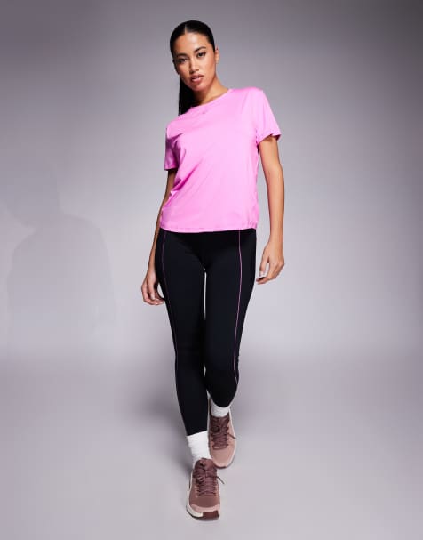 Nike One Training high rise leggings in black and pink - view 1