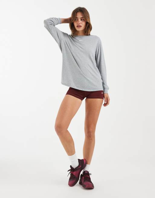 Nike – One Training – Langärmliges Relaxed Fit-Oberteil in Anthrazit , 2 von 4