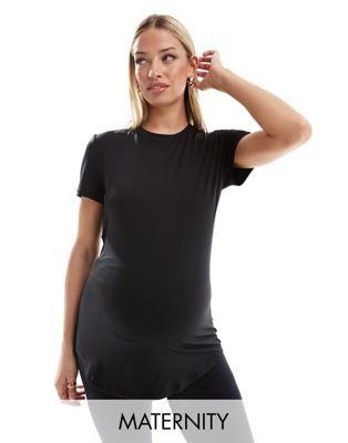 Nike One Training maternity t-shirt in black